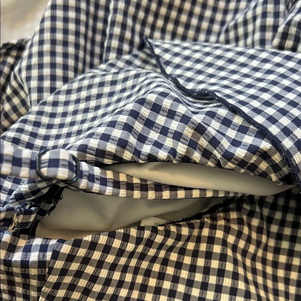 Navy and White Gingham Swimsuit Kona Sol Medium